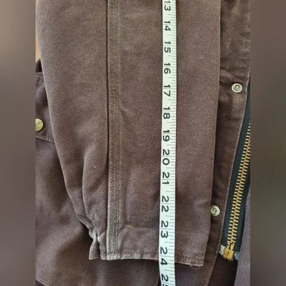 Vintage 90s Carhartt Mocha Brown Blanket-Lined Washed Duck Parka | Men’s M - Picture 11 of 16